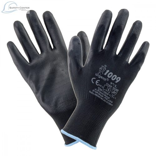 Urgent 1009, manusi Sensor negru imersate in poliuretan ,rezistenta la rupere, 12 pereche