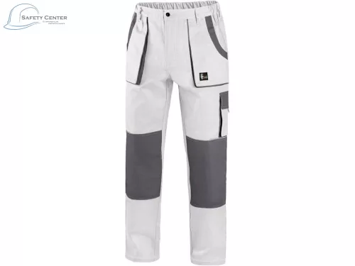 Pantaloni de lucru de talie Canis Luxy Josef, alb Mărimea 62