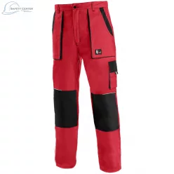   Pantaloni de lucru de talie Canis Luxy Josef rosu-negru Mărimea 46