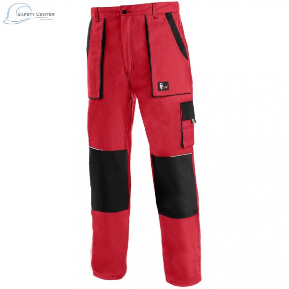 Pantaloni de lucru de talie Canis Luxy Josef rosu-negru