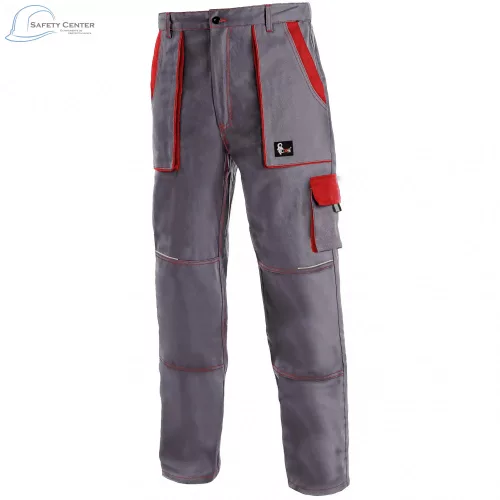 Pantaloni de lucru de talie Canis Luxy Josef gri-rosu Mărimea 52