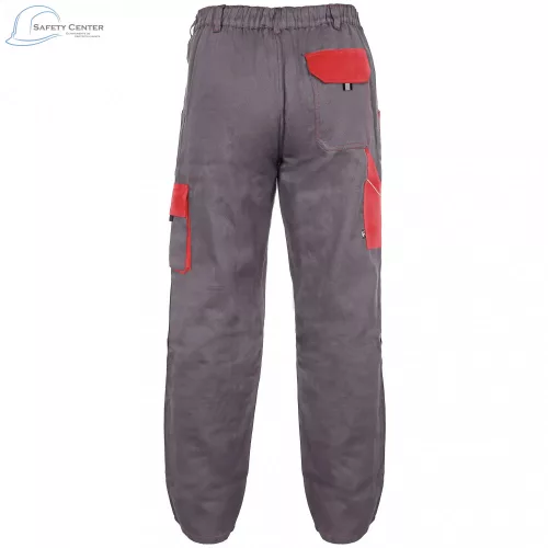Pantaloni de lucru de talie Canis Luxy Josef gri-rosu Mărimea 52