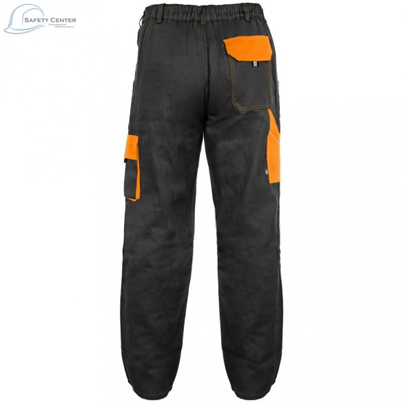 Pantaloni de lucru de talie Canis Luxy Josef negru-portocaliu