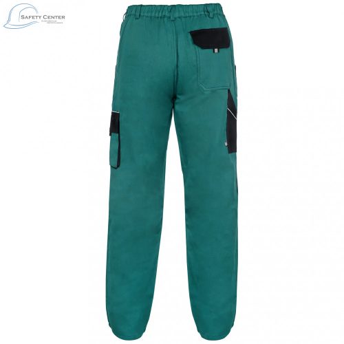 Pantaloni de lucru de talie pentru femei Canis Luxy Elena verde-negru Mărimea 40