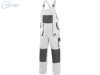 Pantaloni de lucru cu pieptar Canis Luxy Robin, alb