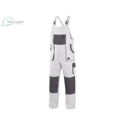 Pantaloni de lucru cu pieptar Canis Luxy Robin, alb