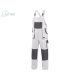 Pantaloni de lucru cu pieptar Canis Luxy Robin, alb