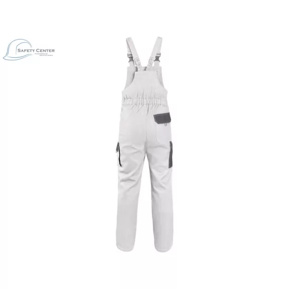 Pantaloni de lucru cu pieptar Canis Luxy Robin, alb Mărimea 46