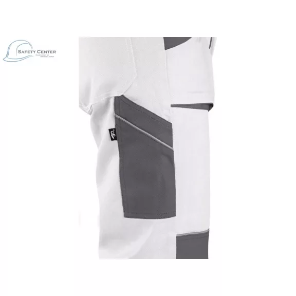 Pantaloni de lucru cu pieptar Canis Luxy Robin, alb Mărimea 46