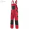 Pantaloni de lucru cu pieptar Canis Luxy Robin rosu-negru Mărimea 48