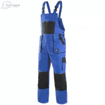   Pantaloni de lucru cu pieptar Canis Luxy Robin albastru-negru