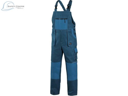 Pantaloni de lucru cu pieptar Canis Luxy Robin petrol Mărimea 48