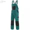 Pantaloni de lucru cu pieptar Canis Luxy Robin verde-negru Mărimea 56