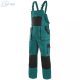 Pantaloni de lucru cu pieptar Canis Luxy Robin verde-negru Mărimea 58
