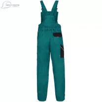 Pantaloni de lucru cu pieptar Canis Luxy Robin verde-negru