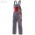 Pantaloni de lucru cu pieptar Canis Luxy Robin gri-rosu