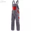 Pantaloni de lucru cu pieptar Canis Luxy Robin gri-rosu Mărimea 64