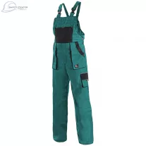   Pantaloni de lucru cu pieptar pentru femei Canis Luxy Sabina verde-negru