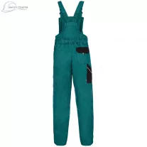   Pantaloni de lucru cu pieptar pentru femei Canis Luxy Sabina verde-negru