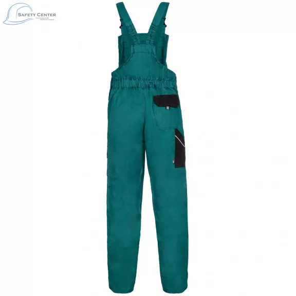 Pantaloni de lucru cu pieptar pentru femei Canis Luxy Sabina verde-negru Mărimea 38