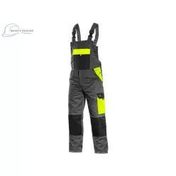   Pantaloni de lucru cu pieptar Canis Phoenix Cronos, galben-gri