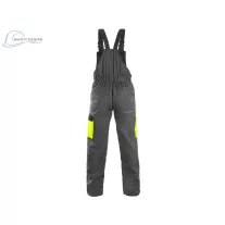   Pantaloni de lucru cu pieptar Canis Phoenix Cronos, galben-gri
