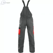 Pantaloni de lucru cu pieptar Canis Phoenix Cronos gri-rosu