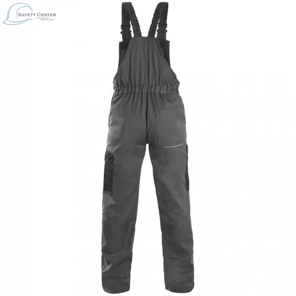 Pantaloni de lucru cu pieptar Canis Phoenix Cronos gri-negru
