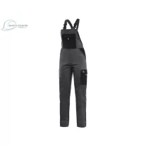 Pantaloni de lucru cu pieptar CXS Phoenix Hekate, gri-negru