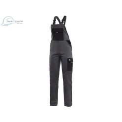 Pantaloni de lucru cu pieptar CXS Phoenix Hekate, gri-negru