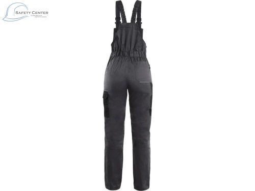 Pantaloni de lucru cu pieptar CXS Phoenix Hekate, gri-negru Mărimea 58