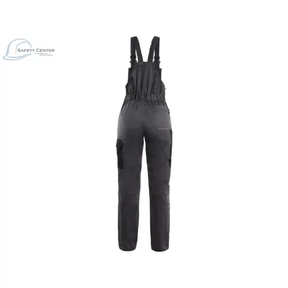 Pantaloni de lucru cu pieptar CXS Phoenix Hekate, gri-negru