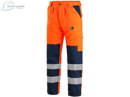 Pantaloni de lucru reflectorizant Canis CXS Norwich portocaliu Mărimea 58