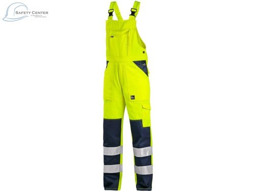 Pantaloni de lucru cu pieptar Reflectorizant Canis CXS Norwich  Mărimea 66