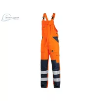   Pantaloni de lucru cu pieptar Reflectorizant Canis CXS Norwich portocaliu Mărimea 46