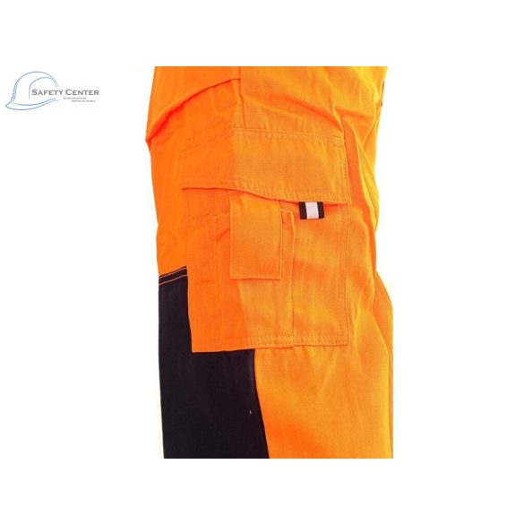 Pantaloni de lucru cu pieptar Reflectorizant Canis CXS Norwich portocaliu