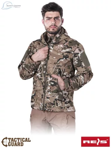 Az utolsó darab! Reis terepszínű softshell kabát, XXL-es méret