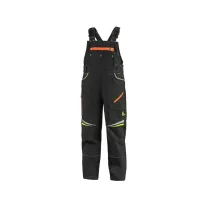   Pantaloni cu pieptar CXS GARFIELD pentru copii, culoare galben/portucaliu high-visibility (HV), cu accesorii