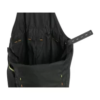   Pantaloni cu pieptar CXS GARFIELD pentru copii, culoare galben/portucaliu high-visibility (HV), cu accesorii