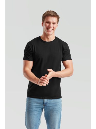Fruit Of The Loom Iconic 150 Black Tricou subțire și respirabil pentru vară,