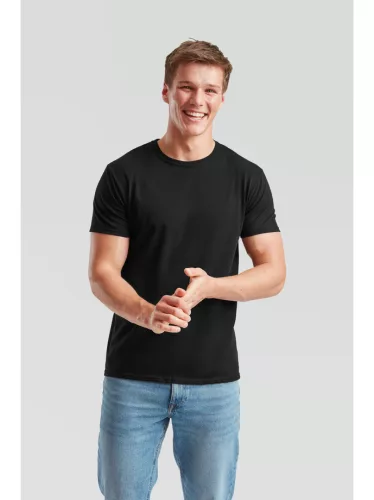 Fruit Of The Loom lélegző nyári póló, fekete szín, S méret