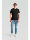 Fruit Of The Loom Iconic 150 Black Tricou subțire și respirabil pentru vară, 