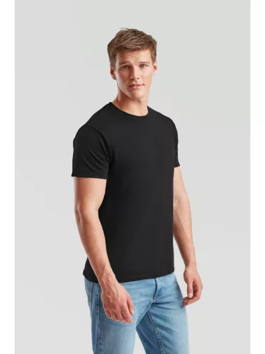 Fruit Of The Loom lélegző nyári póló, fekete szín, S méret