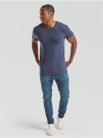 Fruit Of The Loom Iconic 150 Heather Navy Tricou subțire și respirabil pentru vară, 