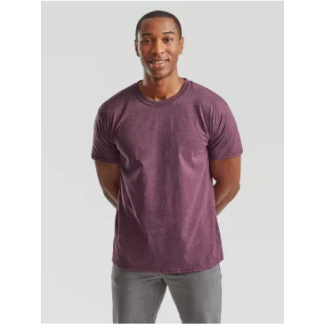   Tricou din 100% bumbac, Fruit of the Loom Valueweight T Heather Burgundy