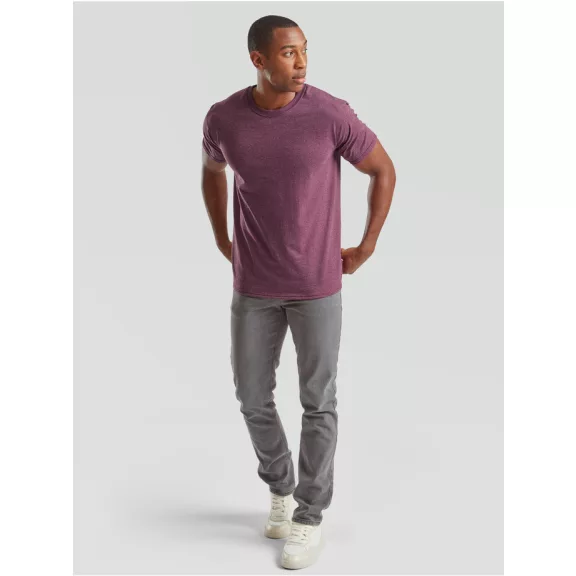Tricou din 100% bumbac, Fruit of the Loom Valueweight T Heather Burgundy Tricou din 100% bumbac, Fruit of the Loom Valueweight T Heather Burgundy