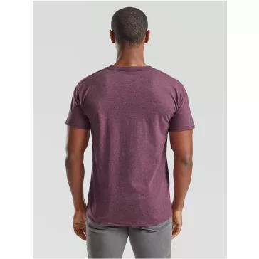  Tricou din 100% bumbac, Fruit of the Loom Valueweight T Heather Burgundy