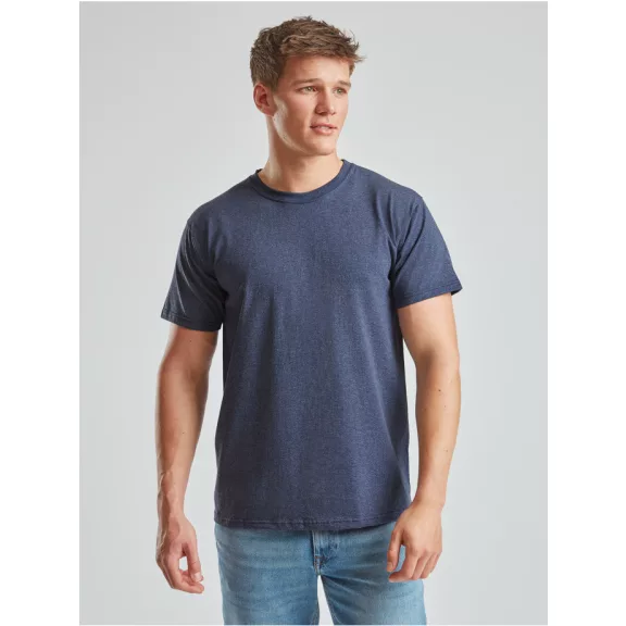 Tricou din 100% bumbac, Fruit of the Loom Valueweight T Heather Navy Tricou din 100% bumbac, Fruit of the Loom Valueweight T Heather Navy