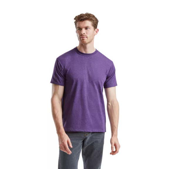 Tricou din 100% bumbac, Fruit of the Loom Valueweight T Heather-Purple Tricou din 100% bumbac, Fruit of the Loom Valueweight T Heather-Purple