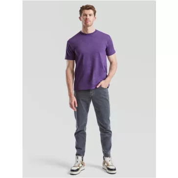   Tricou din 100% bumbac, Fruit of the Loom Valueweight T Heather-Purple